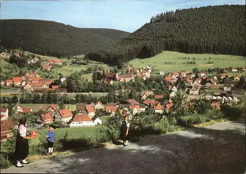 Klosterreichenbach Kinder in Tracht Kat. Baiersbronn