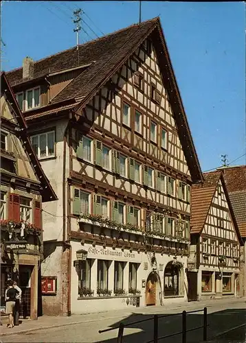 Dornstetten Wuerttemberg Cafe Restaurant Loewen Fachwerk ADAC Touring Club / Dornstetten /Freudenstadt LKR