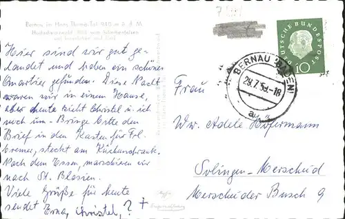 Bernau Schwarzwald  Kat. Bernau im Schwarzwald