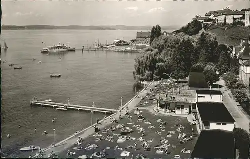 Meersburg Bodensee Strandbad Schiffe  Kat. Meersburg