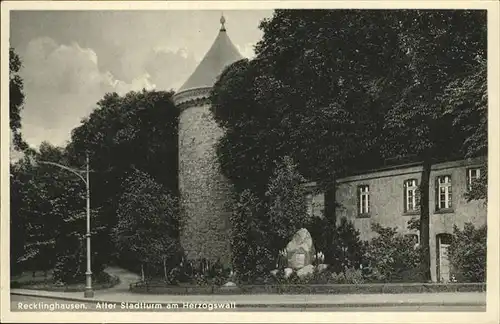 Recklinghausen Westfalen Alter Stadtturm am Herzogwall / Recklinghausen /Recklinghausen LKR