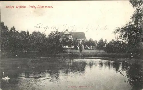 Altenessen Kaiser Wilhelm Park Teich Schwaene Kat. Essen