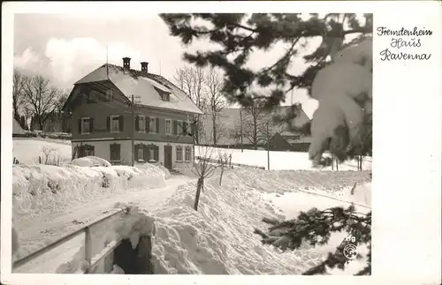Breitnau Fremdenheim Haus Ravenna im Schnee Kat. Breitnau