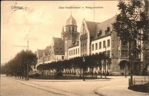 Koblenz Realgymnasium Ober Postdirektion Kat. Koblenz