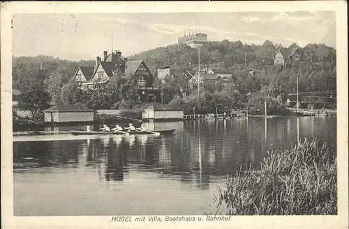 Huegel Essen Villa Bootshaus Ruderboot Kat. Essen