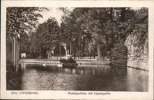 Bad Lippspringe Musikpavillon mit Lippequelle Kat. Bad Lippspringe