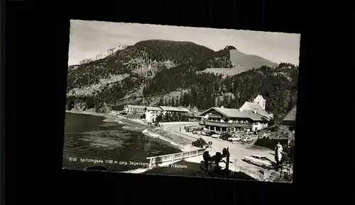 Spitzingsee Blick gegen Jaegerkamp und Wilde Fraeulein Kat. Schliersee