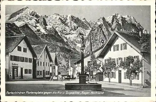 Garmisch Partenkirchen Partenkirchen Floriansplatz Kat. Garmisch Partenkirchen