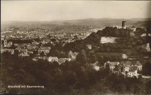Bielefeld Panorama mit Blick auf Sparrenburg Kat. Bielefeld