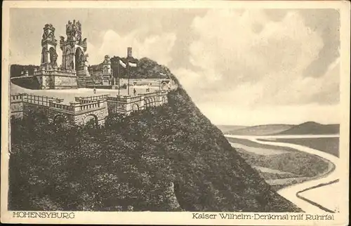 Hohensyburg Hohensyburg und Kaiser Wilhelm Denkmal mit Ruhrtal Kat. Dortmund