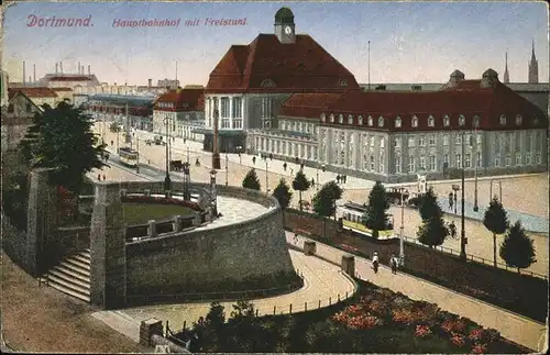 Dortmund Hauptbahnhof mit Freistuhl Kat. Dortmund