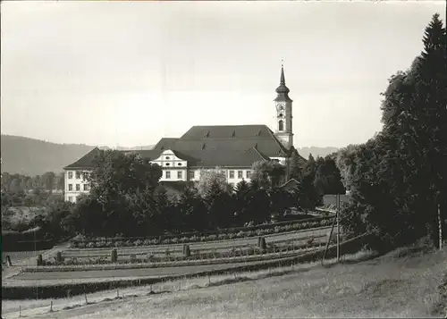 Isartal Blick auf Kloster Schaeftlarn Kat. Pullach i.Isartal