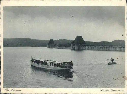 Moehnesee An der Sperrmauer Kat. Moehnesee