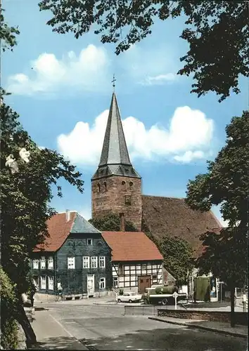 Luebbecke Westfalen Blick zur Kirche Kat. Luebbecke