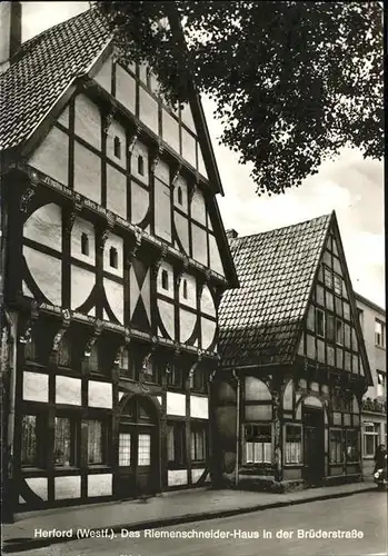 Herford Riemenschneiderhaus in der Bruederstrasse Kat. Herford