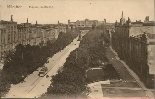 Muenchen Blick auf Maximilianstrasse Kat. Muenchen