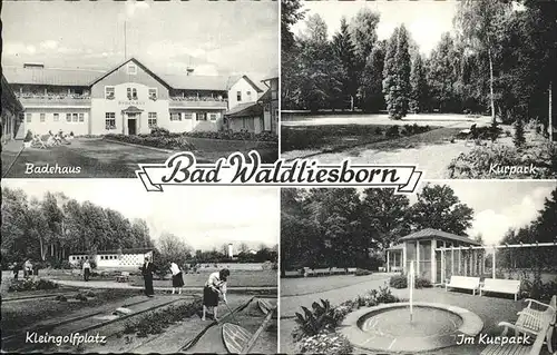 Bad Waldliesborn Badehaus Kurpark Kleingolf  Kat. Lippstadt