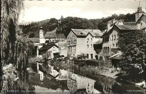 Eichstaett Oberbayern Altmuehlpartie mit Kloster St Walburg / Eichstaett /Eichstaett LKR