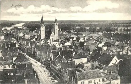 Ingolstadt Gesamtansicht mit Kirche Kat. Ingolstadt
