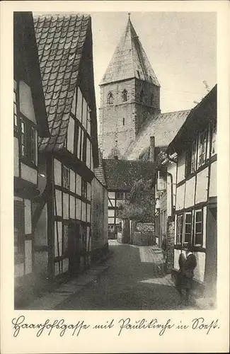 Soest Arnsberg Haarhofsgasse mit Paulikirche / Soest /Soest LKR