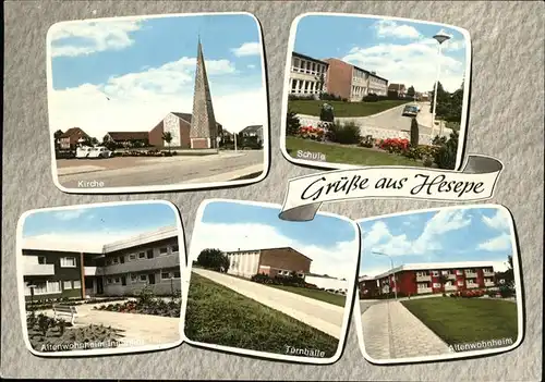 Hesepe Kirche Schule Turnhalle Altenwohnheim