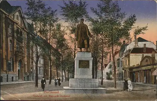 Dortmund Suedwall mit Bismarck Denkmal Feldpost Kat. Dortmund