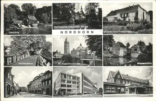 Nordhorn oelmuehle Kirche Klosterruine Wassermuehle Bahnhof Kat. Nordhorn