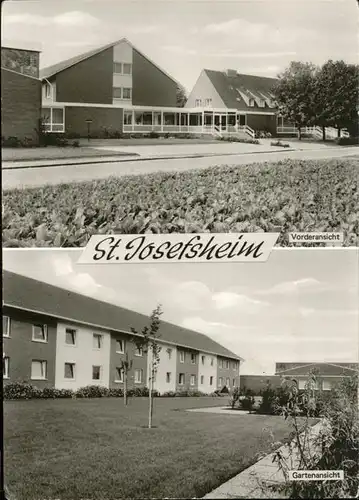 Salzbergen St Josefsheim Vorder  und Gartenansicht Kat. Salzbergen