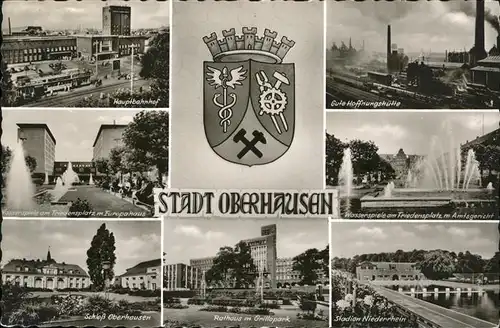 Oberhausen Wappen Hoffnungshuette Friedensplatz Niederrhein Rathaus Schloss Kat. Oberhausen