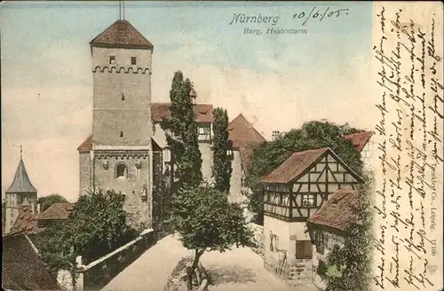 Nuernberg Burg Heidenturm Kat. Nuernberg