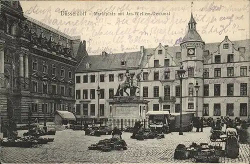 Duesseldorf Marktplatz Jan Wellem Denkmal Kat. Duesseldorf