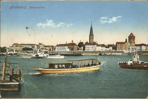 Duesseldorf Rhein Boote Feldpost Kat. Duesseldorf