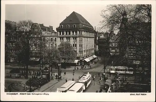 Duesseldorf Albert Leo Schlageter Platz Strassenbahn Kat. Duesseldorf