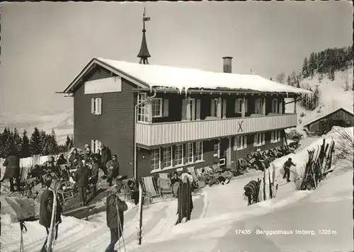 Imberg Sonthofen Berggasthaus Skifahrer Kat. Sonthofen