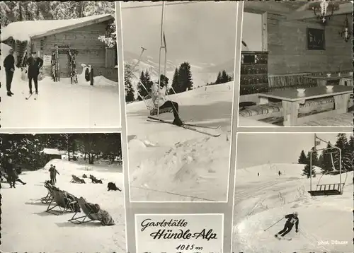 Oberstaufen Gaststaette Huendle Alp Sesselbahn Kat. Oberstaufen