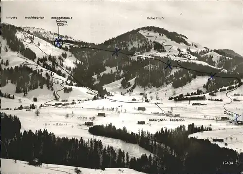 Oberstaufen Hohe Fluh Imbergbahn Hochhaedrich Imberg Kat. Oberstaufen