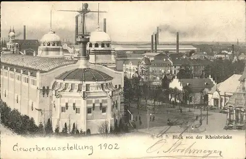 Duesseldorf Rheinbruecke Gewerbeausstellung 1902 Kat. Duesseldorf