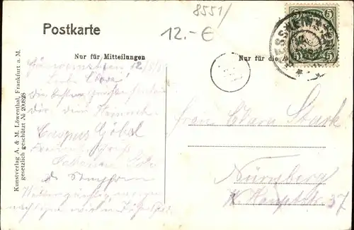 Neideck Kuenstlerkarte fraenk. Schweiz 1839 Stahlstich L. Richter