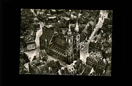 Nuernberg Flugaufnahme St. Lorenzkirche Kat. Nuernberg