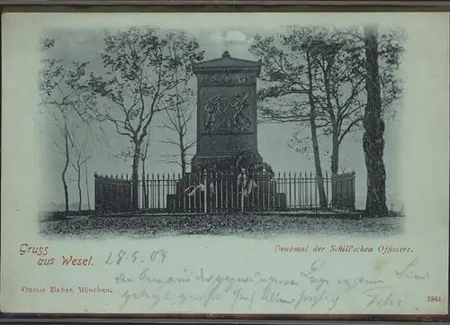 Wesel Rhein Denkmal Schillschen Offiziere / Wesel /Wesel LKR