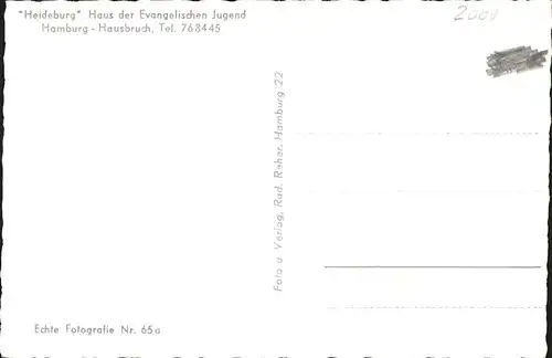 Hamburg Heideburg   Haus der Ev Jugend HH Hausbruch Kat. Hamburg