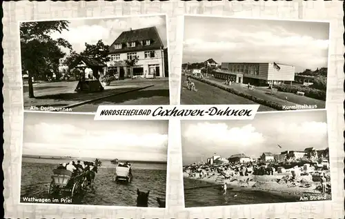 Duhnen Dorfbrunnen Strand Wattwagen Kurhaus Kat. Cuxhaven