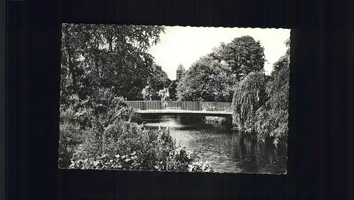 Neumuenster Schleswig Holstein Teich mit Anlagen Kat. Neumuenster