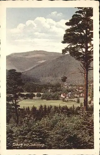 Tabarz Blick auf Tabarz und Inselberg Kat. Tabarz Thueringer Wald