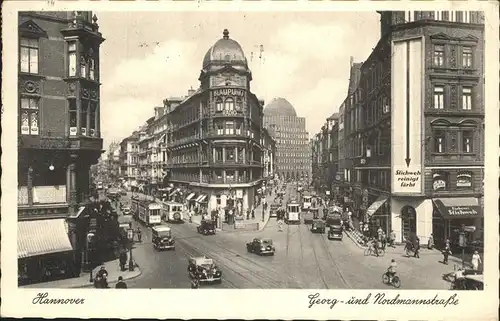 Hannover Blick auf Georg  und Nordmannstrasse Kat. Hannover