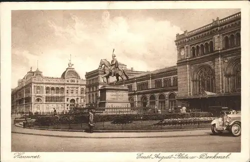 Hannover Ernst August Platz und Denkmal Bahnhof Kat. Hannover