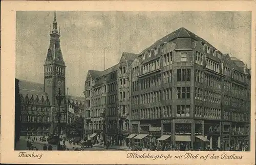 Hamburg moenckebergstrasse mit Blick auf das Rathaus Kat. Hamburg