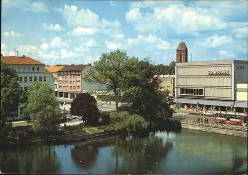 Neumuenster Schleswig Holstein Teichufer und Stadt Kat. Neumuenster