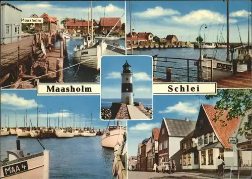 Maasholm Partie am Hafen Kat. Maasholm