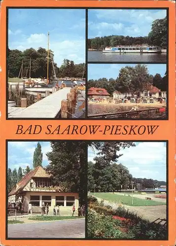 Bad Saarow Pieskow Bootsanlegestelle Strandbad Pechhuette Kat. Bad Saarow